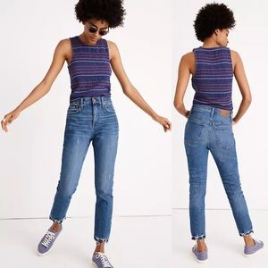 Madewell The High-Rise Slim Boyjean Melbourne Wash